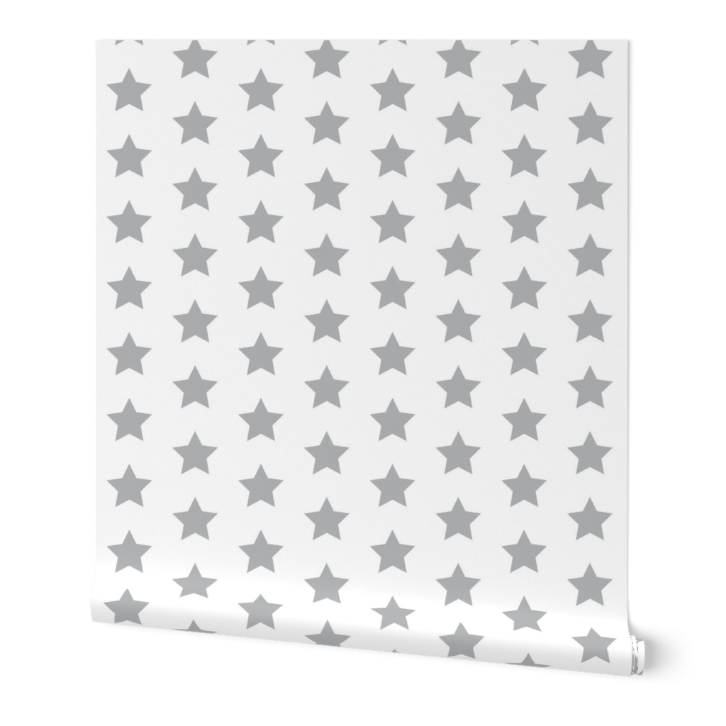 Gray Stars on White