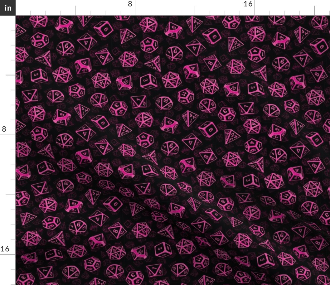 D20 Dice Set Pattern (Pink)