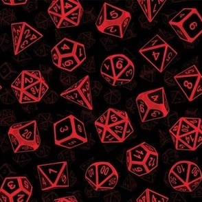 D20 Dice Set Pattern (Red)