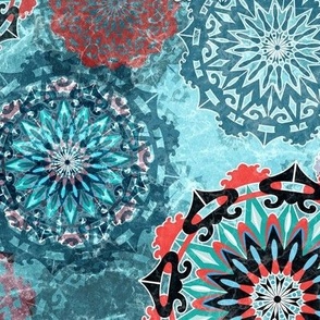 Moroccan Inspired Mandala Pattern [blue]