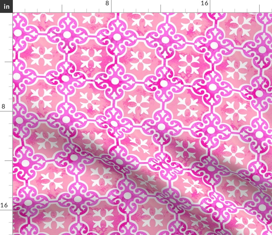 Tuile-Pink Tonal-Medium Scale