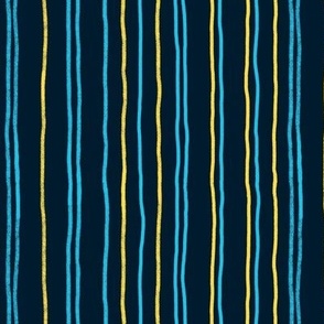 Blue & Yellow Stripes on Dark Background (SMALL)