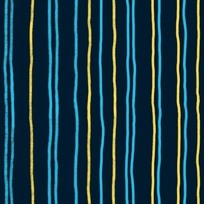 Blue & Yellow Stripes on Dark Background (MEDIUM)
