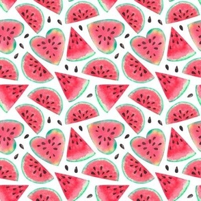 Watercolor watermelon seamless pattern