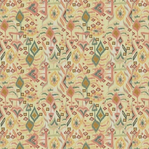 Pastel Ikat Pattern- Fabric Design by aimancreates- half drop repeat