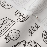 Doodle style bakery