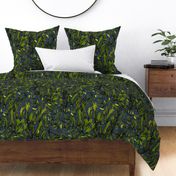 Moss in Daylight forest navy blue large scale 