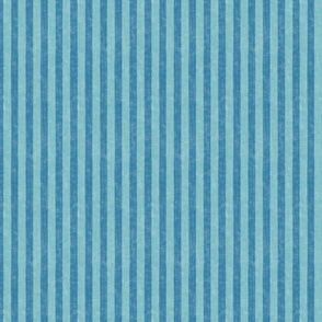 Small scale Loose Geometric simple 2 colour stripe / light blue and sea blue / riso brights colourway