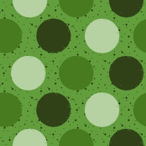 Green hues polka dots