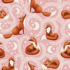 gentle baby pink | dreamy orange fox, woodland collection | nursery decor, kids apparel, wallpaper