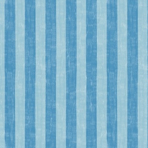 medium scale Loose Geometric simple 2 colour stripe / light and mid blue / blue and taupe colorway