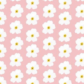 Primrose pattern on pink background