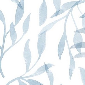 Blue Dainty Floral - Wallpaper Scale