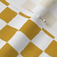 Painted 1" Checkerboard // Mustard