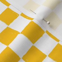 Painted 1" Checkerboard // Golden Yellow