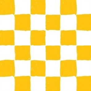 Painted 1" Checkerboard // Golden Yellow