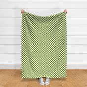 Painted 1" Checkerboard //  Apple Green