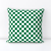 Painted 1" Checkerboard //  Kelly Green
