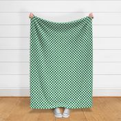 Painted 1" Checkerboard //  Kelly Green