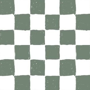 Painted 1" Checkerboard // Boho Sage