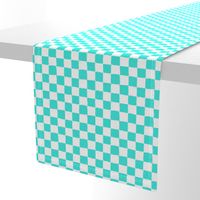 Painted 1" Checkerboard // Turquoise