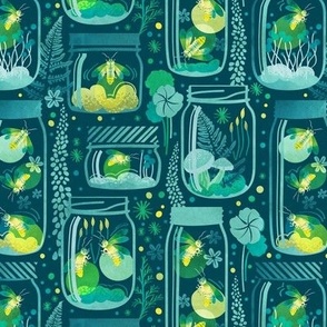 Bioluminescence Fabric, Wallpaper and Home Decor | Spoonflower