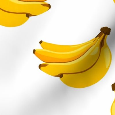 yellow  Bananas- white background 