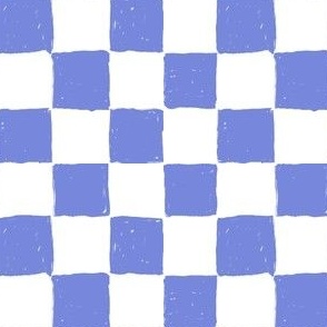 Painted 1" Checkerboard // Periwnkle