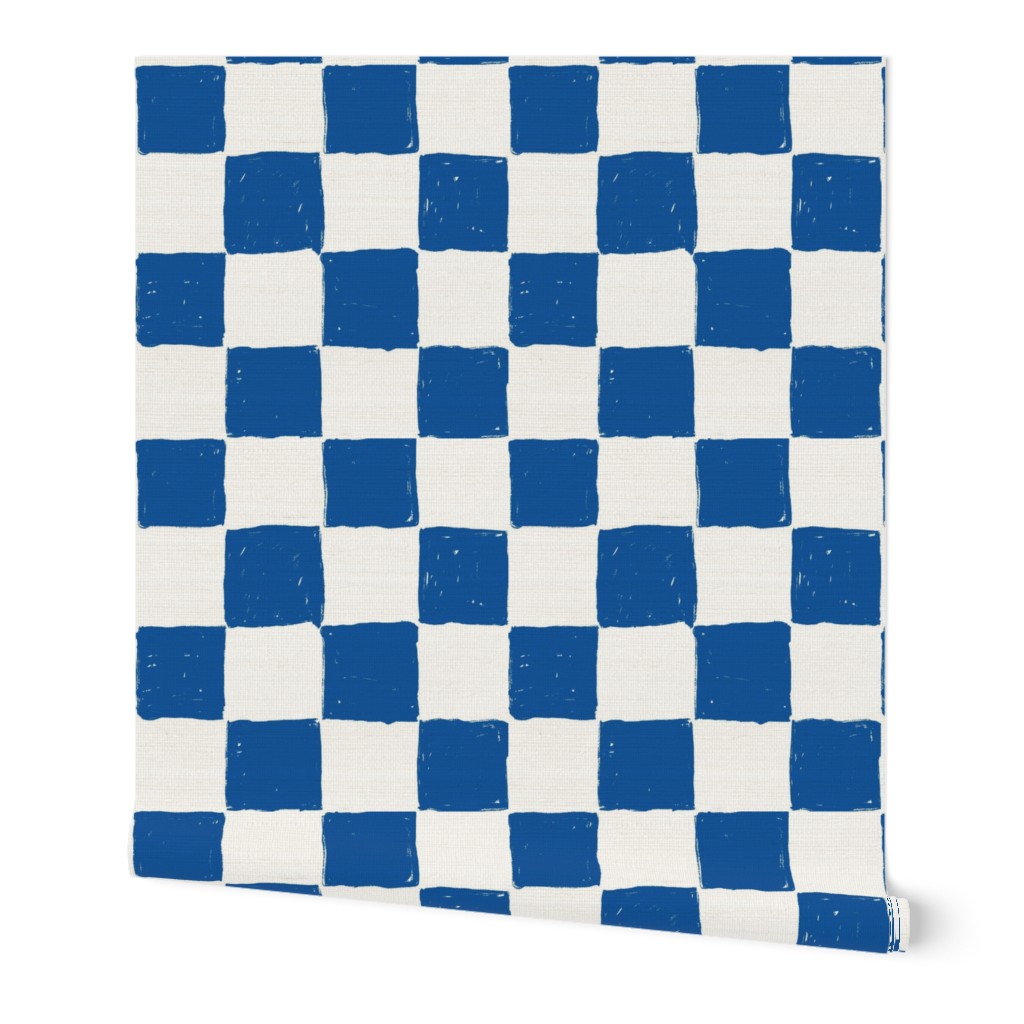 Painted 1" Checkerboard // Royal Blue