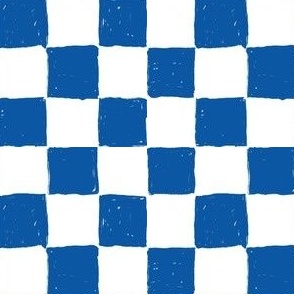 Painted 1" Checkerboard // Royal Blue