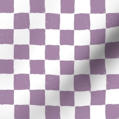 Painted 1" Checkerboard // Boho Violet
