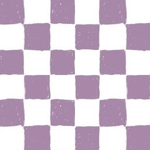 Painted 1" Checkerboard // Boho Violet