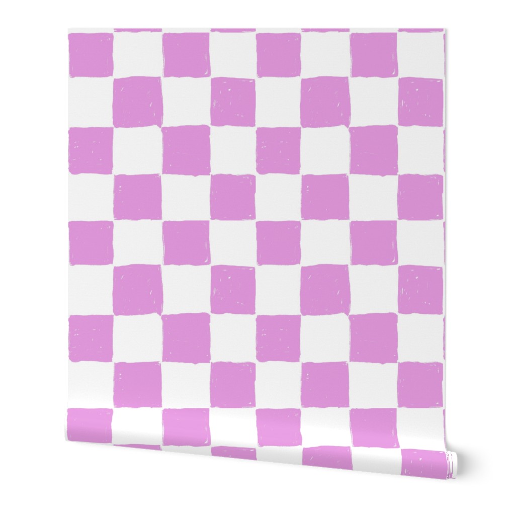 Painted 1" Checkerboard // Peony