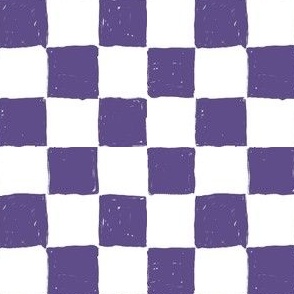 Painted 1" Checkerboard // Ultraviolet