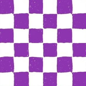 Painted 1" Checkerboard // Vibrant Purple