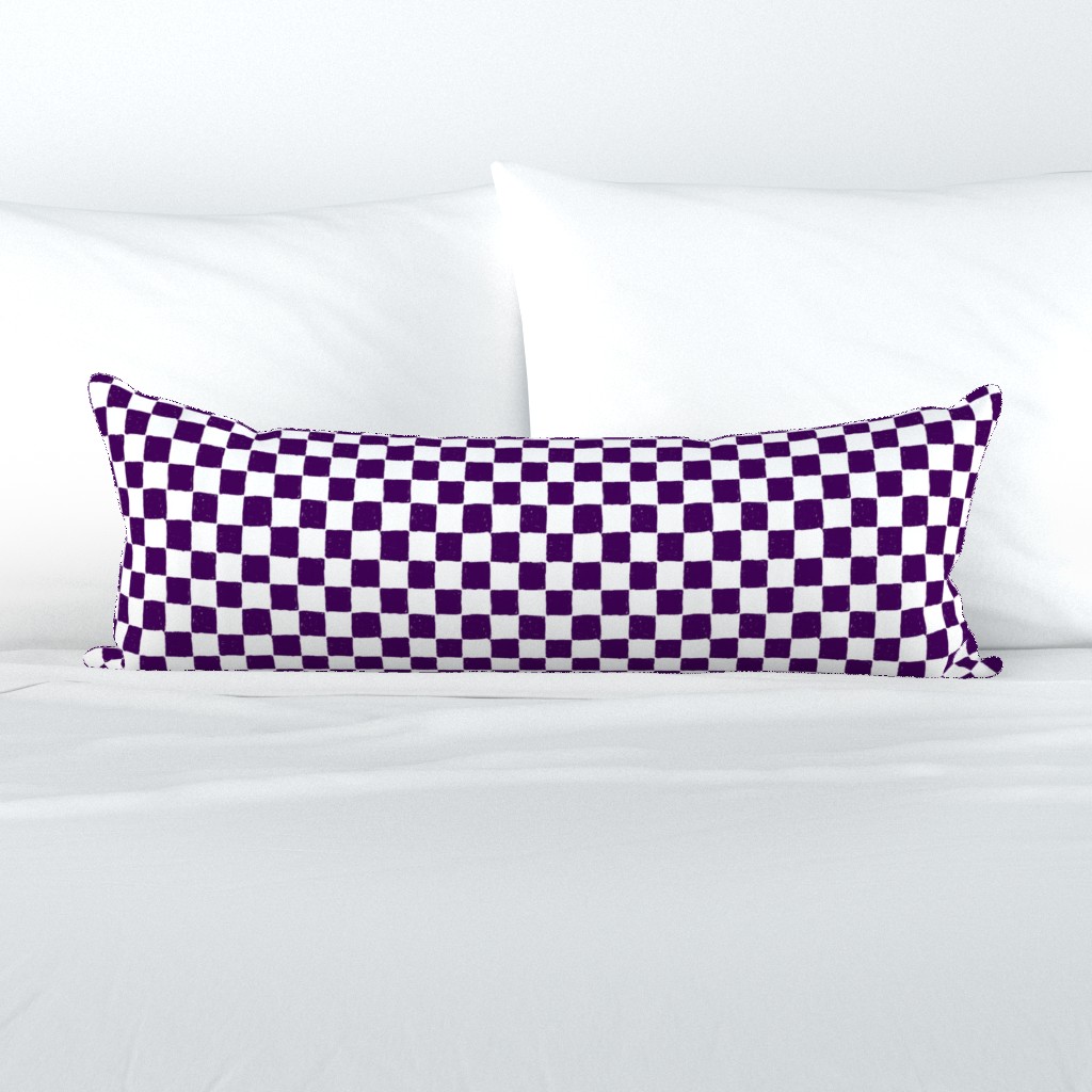 Painted 1" Checkerboard // Eggplant