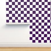 Painted 1" Checkerboard // Eggplant
