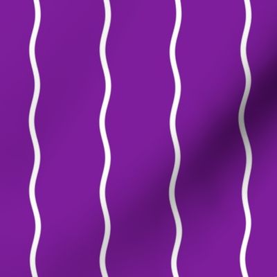 Small Double Squiggly White Lines on Purple