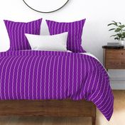 Small Double Squiggly White Lines on Purple