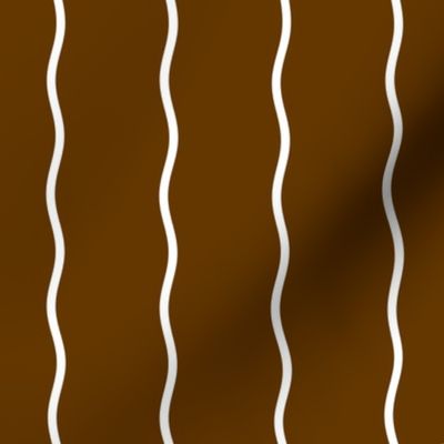 Small Double Squiggly White Lines on Brown
