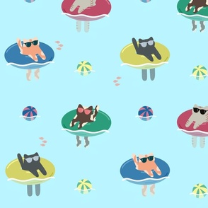 Cat Pool Party