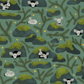 Mossy Mice - Teal