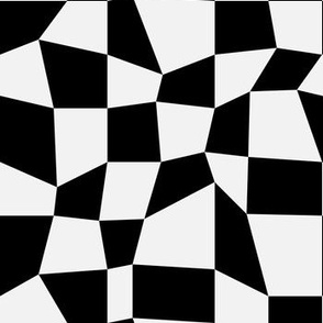Psychedelic Checkerboard in Black + White
