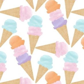 Tossed Ice cream cones