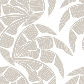 Palms in  Agreeable Gray on White 