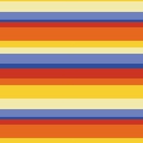 Retro Rainbow Stripe in Sunset