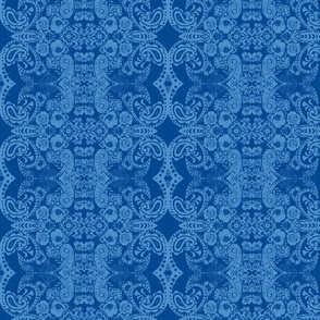 Floral Blue Bandana 