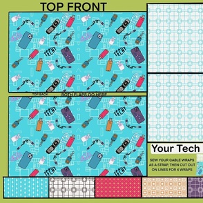 Tech Organizer - DIY cut and sew project + remote holder 