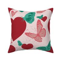 Hearts Butterfly Love Pattern