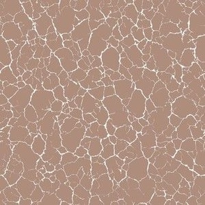 Kintsugi Cracks - Small Scale - Redend Point and White - Terracotta  Crackle Blush Orange